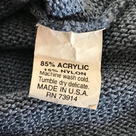 Alfred Dunner Sweater Blue Short Sleeve Scalloped Hem Size L - Picture 6 of 6